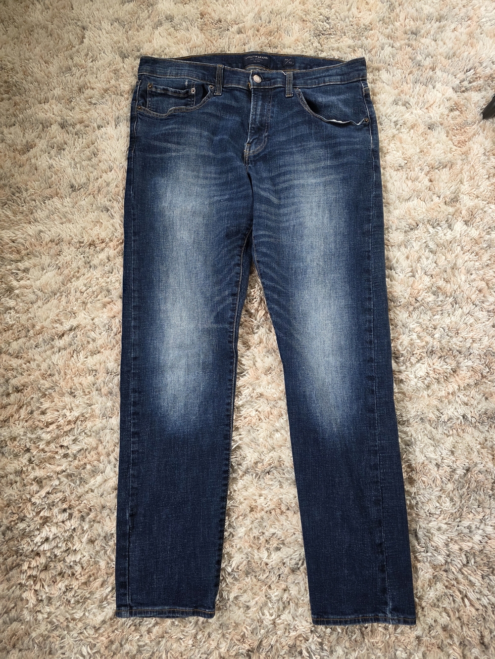 Lucky Brand Men's 110 Slim Dark Blue Washed Jeans 36x32